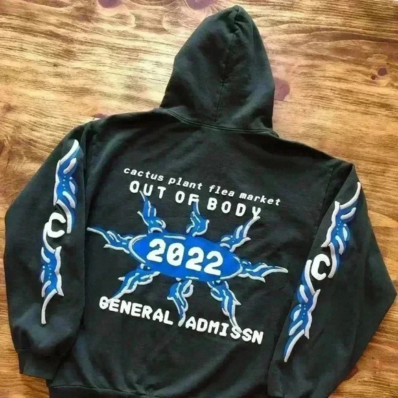 Coachella 2022 Cactus Plant Flea Market Weekend 2 Olive Green Hoodie Swe… - Picture 12 of 16